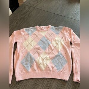 Brandy Melville Pastel Argyle Sweater